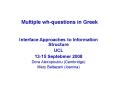 Multiple wh-questions in Greek PowerPoint PPT Presentation
