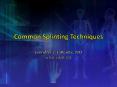 Common Splinting Techniques PowerPoint PPT Presentation