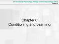 Chapter 6 Conditioning and Learning PowerPoint PPT Presentation