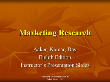Marketing Research