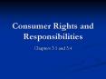 Consumer Rights and Responsibilities PowerPoint PPT Presentation