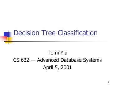 Decision Tree Classification presentation | free to download