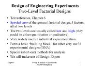 Design of Engineering Experiments Two-Level Factorial Designs