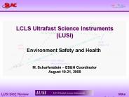 LCLS Ultrafast Science Instruments (LUSI)