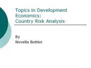Topics in Development Economics: Country Risk Analysis