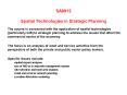 SA8912  Spatial Technologies in Strategic Planning