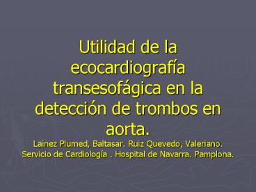 Utilidad de la ecocardiograf