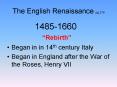 The English Renaissance pg 276 PowerPoint PPT Presentation