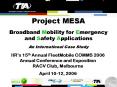 Project MESA Broadband Mobility for Emergency and Safety Applications An International Case Study PowerPoint PPT Presentation