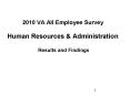 2010 VA All Employee Survey Human Resources PowerPoint PPT Presentation