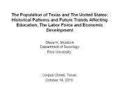 The Population of Texas and The United States:  Historical Patterns and Future Trends Affecting Education, The Labor Force and Economic Development  Steve H. Murdock Department of Sociology