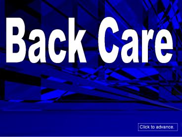 Back Care