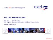 Full Year Results for 2003