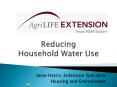Reducing Household Water Use PowerPoint PPT Presentation