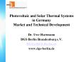 Photovoltaic and Solar Thermal Systems in Germany Market and Technical Development PowerPoint PPT Presentation