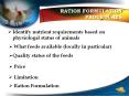 RATION FORMULATION PROCEDURES PowerPoint PPT Presentation