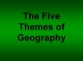 The Five Themes of Geography PowerPoint PPT Presentation