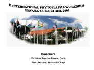 II INTERNATIONAL PHYTOPLASMA WORKSHOP