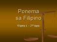 Ponema sa Filipino PowerPoint PPT Presentation