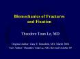 Biomechanics of Fractures and Fixation PowerPoint PPT Presentation