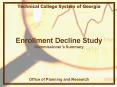 Enrollment Decline Study Commissioner PowerPoint PPT Presentation
