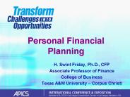 Personal Financial Planning