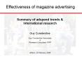 Effectiveness of magazine advertising PowerPoint PPT Presentation