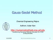 Gauss-Siedel Method