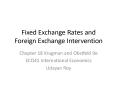 Fixed Exchange Rates and Foreign Exchange Intervention PowerPoint PPT Presentation