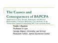 The Causes and Consequences of BAPCPA Adapted from Todd J. Zywicki, Bankruptcy and Personal Responsibility: Consumer Bankruptcy Law and Policy in the Twenty-First Century (Forthcoming 2007, Yale University Press) PowerPoint PPT Presentation