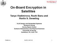 On-Board Encryption in Satellites