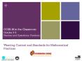 CCSS-M in the Classroom: Grades 3-5 Number and Operations Fractions  Weaving Content and Standards for Mathematical Practices PowerPoint PPT Presentation