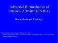 Advanced Biomechanics of Physical Activity (KIN 831) PowerPoint PPT Presentation