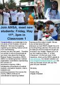 Join AMSA, meet new students: Friday, May 11th, 3pm in Classroom 1 PowerPoint PPT Presentation