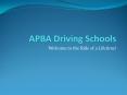 APBA Driving Schools PowerPoint PPT Presentation