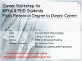 Career Workshop for MPhil PowerPoint PPT Presentation