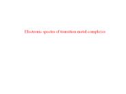 Electronic spectra of transition metal complexes