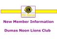 New Member Information PowerPoint PPT Presentation