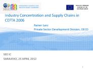 Industry Concentration and Supply Chains in CEFTA 2006
