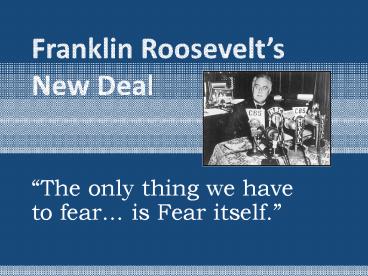 Franklin Roosevelt