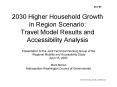 2030 Higher Household Growth in Region Scenario: Travel Model Results and Accessibility Analysis PowerPoint PPT Presentation
