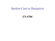 Spoken Cues to Deception