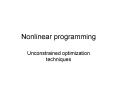 Nonlinear programming PowerPoint PPT Presentation