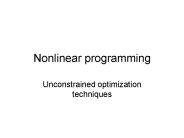 Nonlinear programming