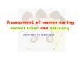 Assessment of women during normal labor and delivery presented by miss:sara PowerPoint PPT Presentation