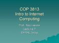 COP 3813 Intro to Internet Computing PowerPoint PPT Presentation