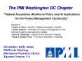 The PMI Washington DC Chapter PowerPoint PPT Presentation