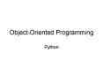 Object-Oriented Programming PowerPoint PPT Presentation