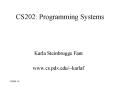 CS202: Programming Systems PowerPoint PPT Presentation