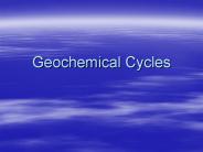 Geochemical Cycles